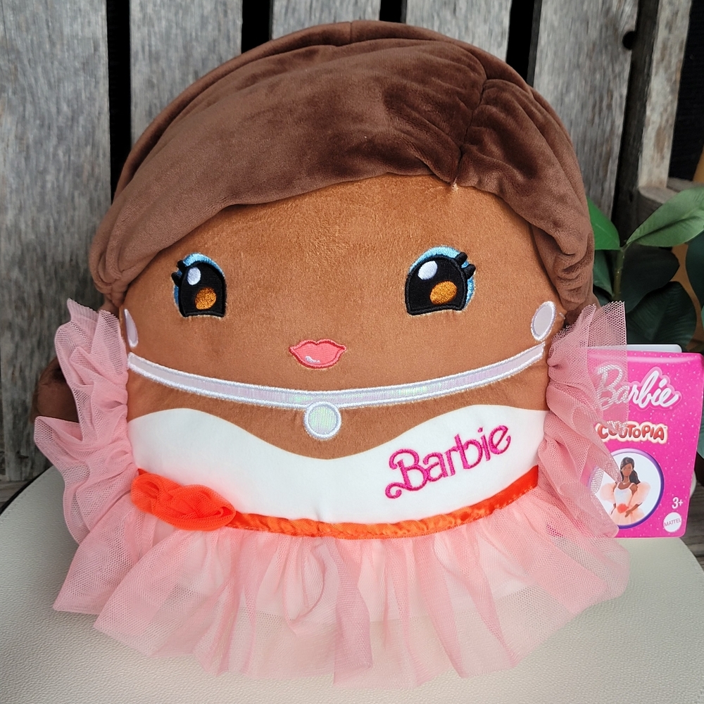Barbie Cuutopia Plush Doll with Peach Ruffle Tutu 10"